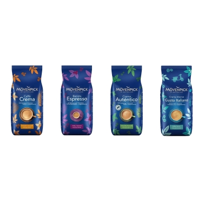 Mövenpick sample pack - coffee beans - 4 x 1 KG 