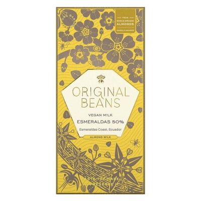 Short Best Before Date: Original Beans - Esmeraldas Vegan Almond - 50% Almond Milk Chocolate