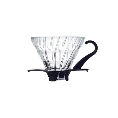 Hario V60 Dripper - Glass Black & Measuring Spoon - Size 01